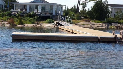 8ft x 24ft(x2), 6ft x 24 ft Floating Pontoon Dock in Georgian Bay.jpg